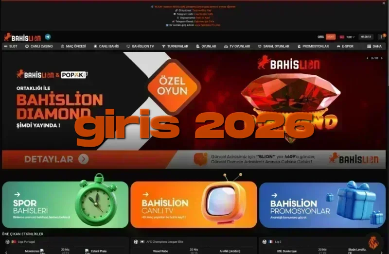 Bahislion ana sayfa görünümü