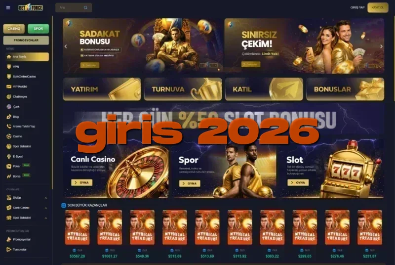 Betforce ana sayfa görünümü