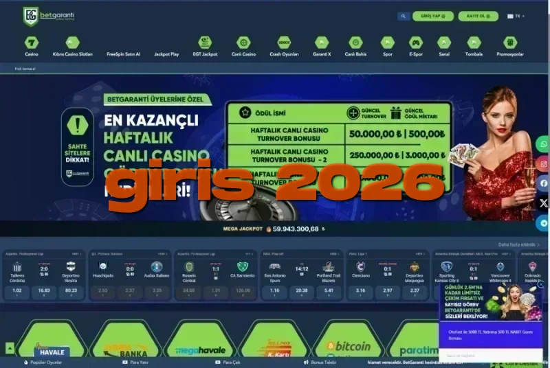 Betgaranti ana sayfa görünümü