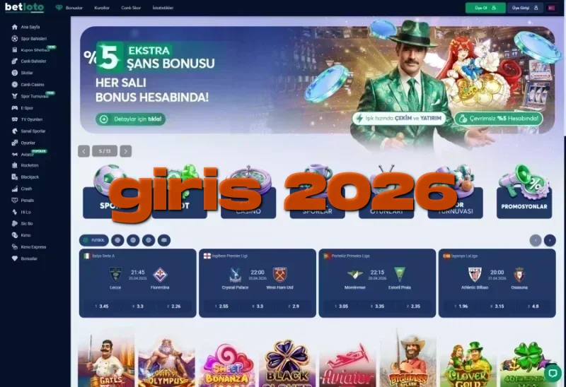 Betloto ana sayfa görünümü