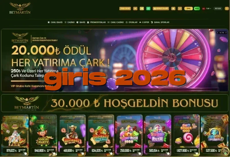 Betmartin ana sayfa görünümü