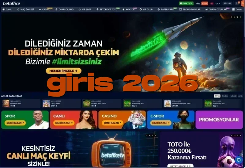 Betoffice ana sayfa görünümü