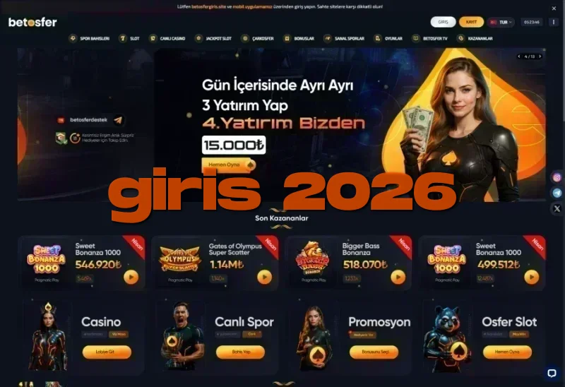 Betosfer ana sayfa görünümü