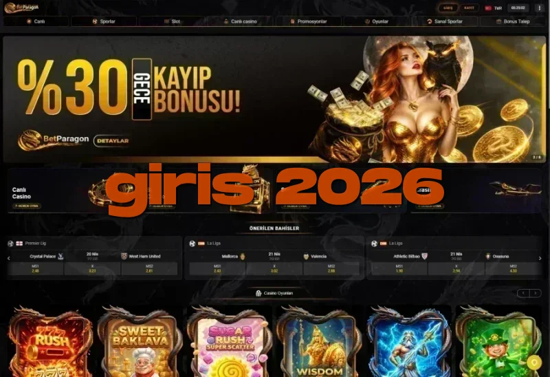 Betparagon ana sayfa görünümü