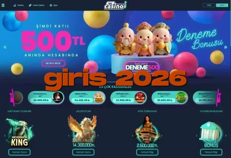 BirCasino ana sayfa görünümü