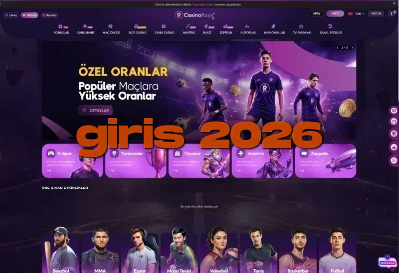 CasinoRoys ana sayfa görünümü