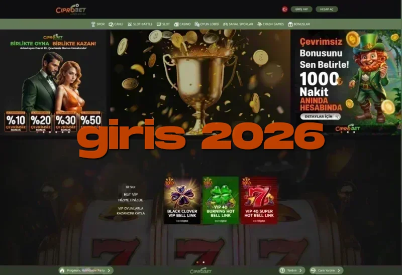 Ciprobet ana sayfa görünümü