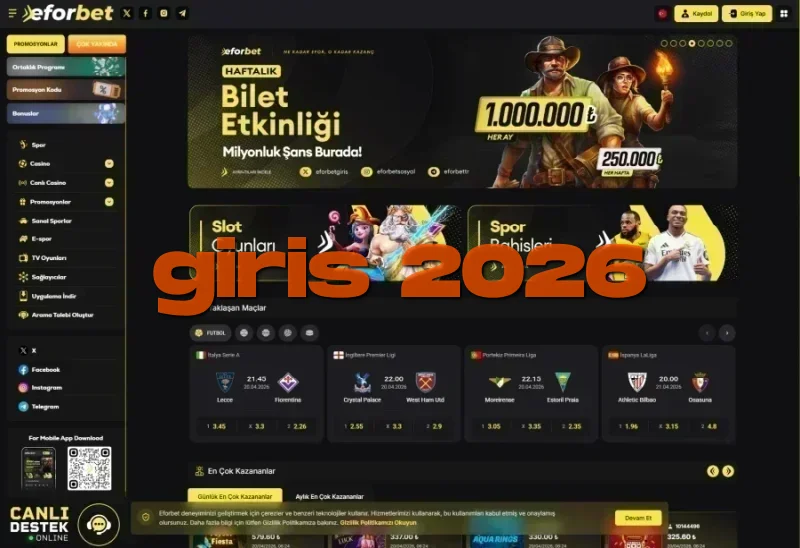 Eforbet ana sayfa görünümü
