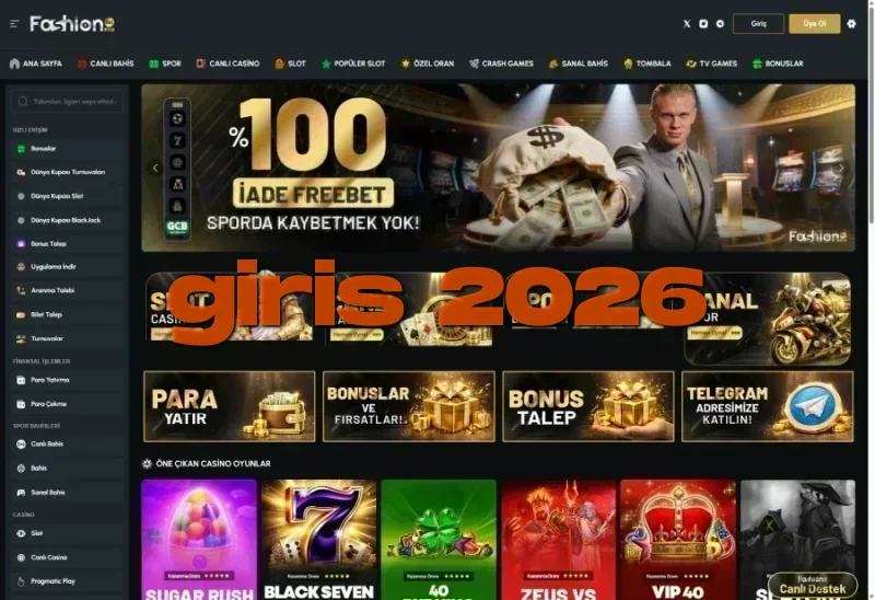 Fashionbet ana sayfa görünümü