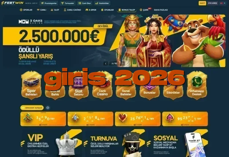 Festwin ana sayfa görünümü