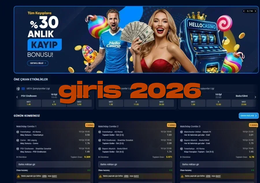 Hellocasino ana sayfa görünümü