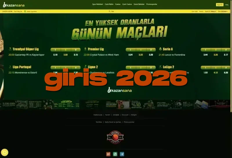 Kazansana ana sayfa görünümü