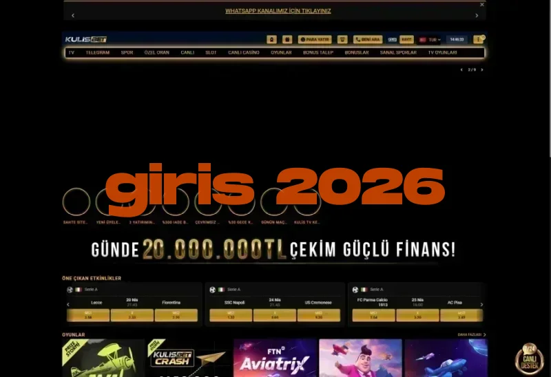 Kulisbet ana sayfa görünümü