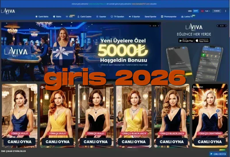 Lavivabet ana sayfa görünümü