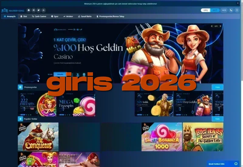 MadridKing ana sayfa görünümü