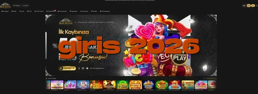 Maxroyal Casino ana sayfa görünümü