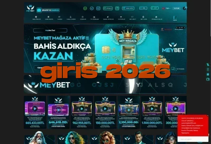 Meybet ana sayfa görünümü