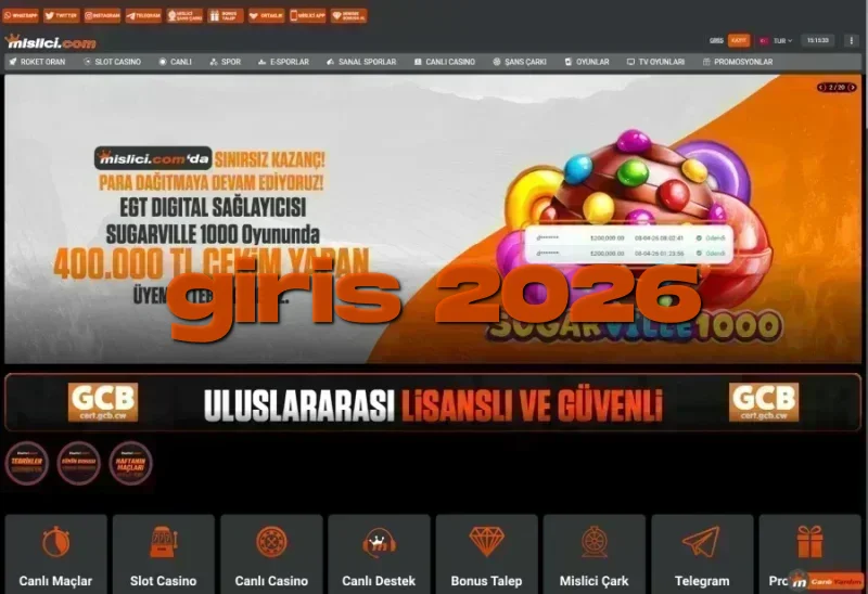 Mislici ana sayfa görünümü