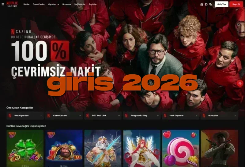 Netflix Casino ana sayfa görünümü