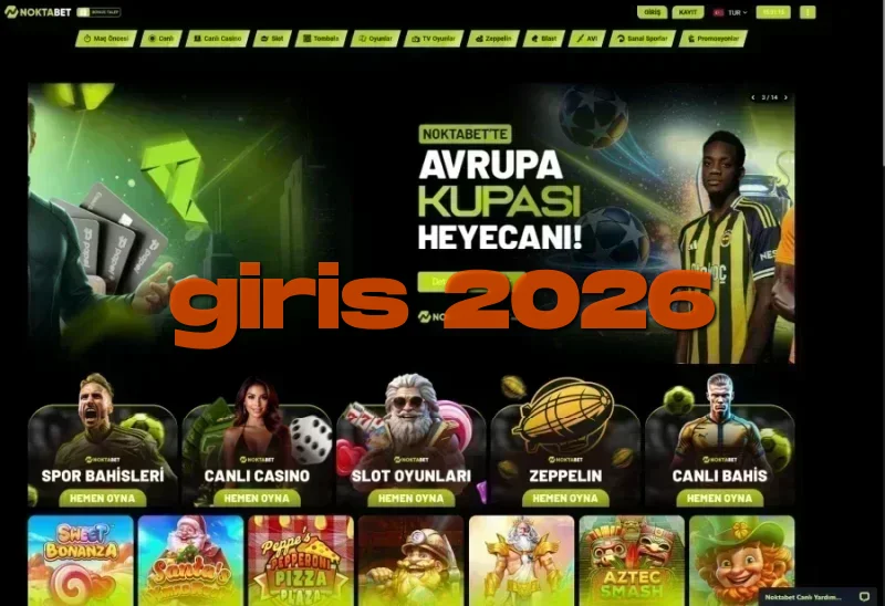 Noktabet ana sayfa görünümü