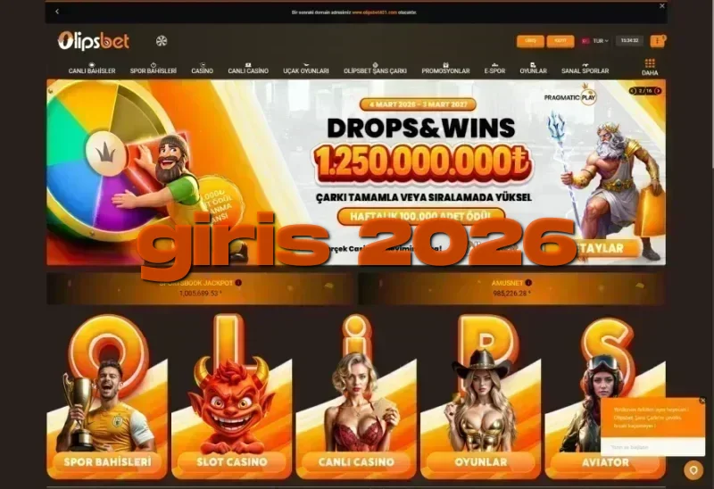 Olipsbet ana sayfa görünümü