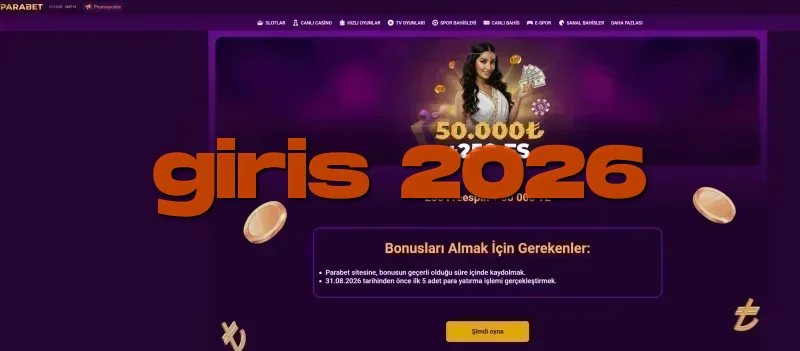 Parabet ana sayfa görünümü