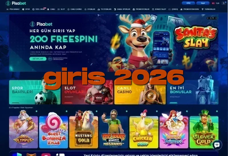 Pisabet ana sayfa görünümü
