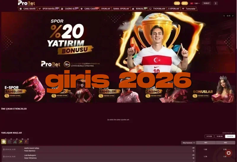 Probet ana sayfa görünümü