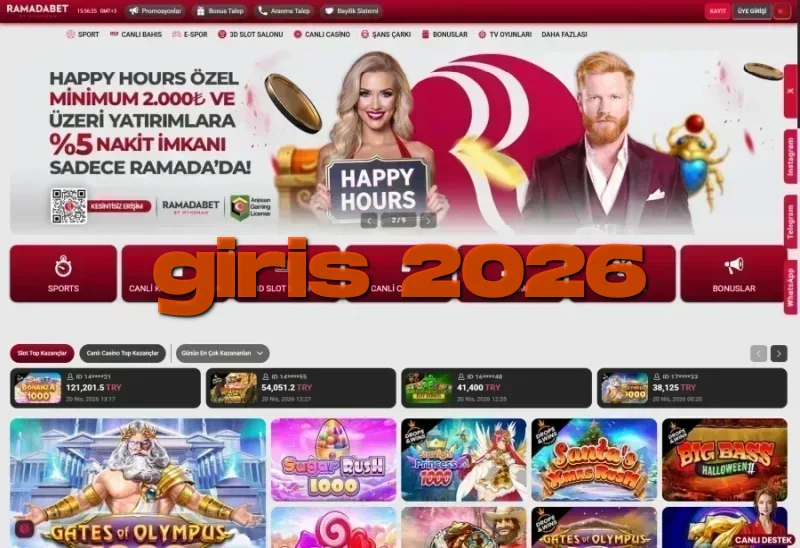 Ramadabet ana sayfa görünümü