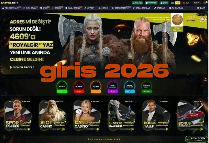Royalbet ana sayfa görünümü