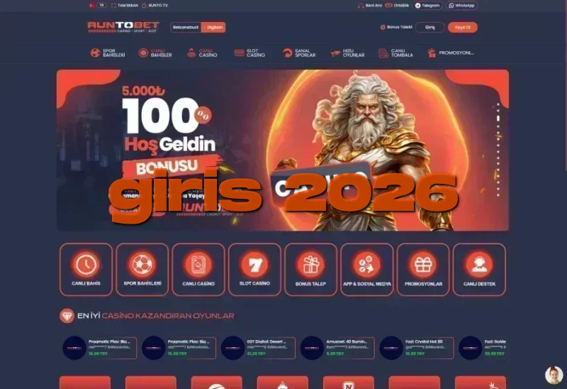 Runtobet ana sayfa görünümü