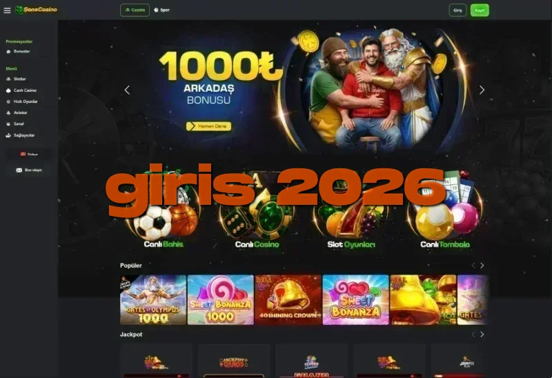 Şanscasino ana sayfa görünümü