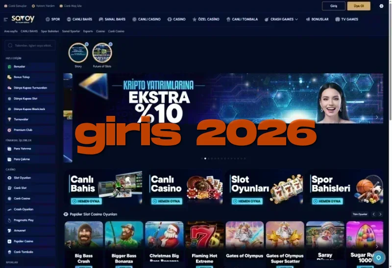 Savoybetting ana sayfa görünümü