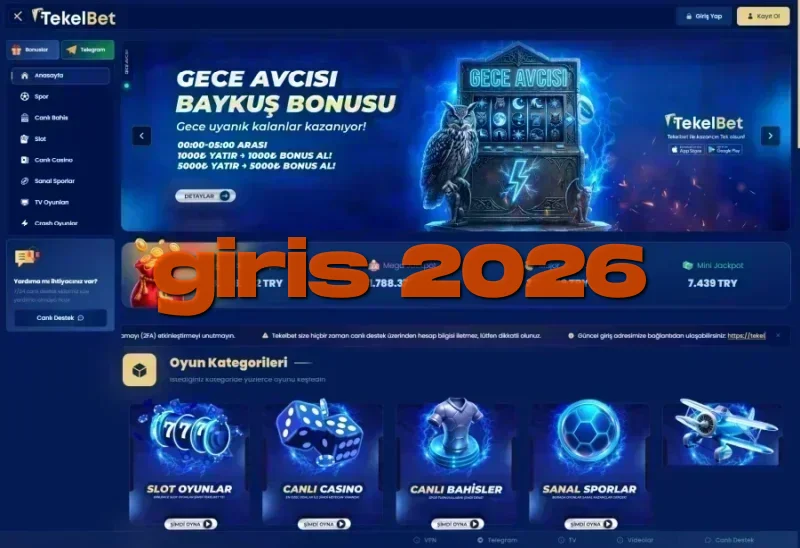 Tekelbet ana sayfa görünümü