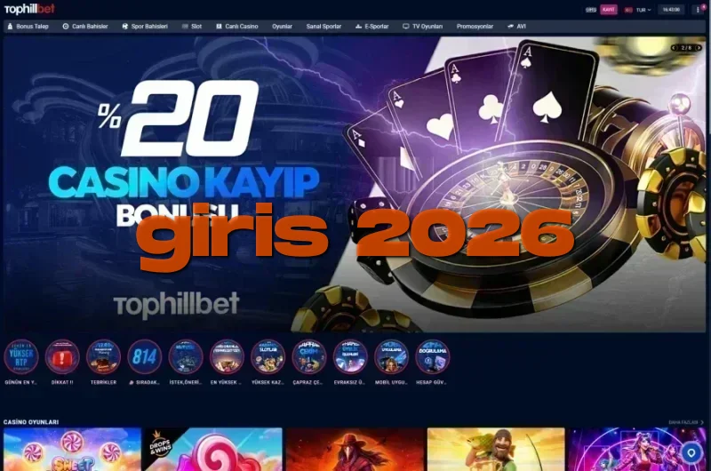 Tophillbet ana sayfa görünümü