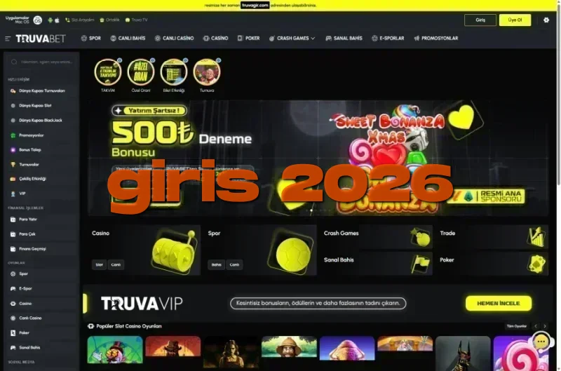 Truvabet ana sayfa görünümü