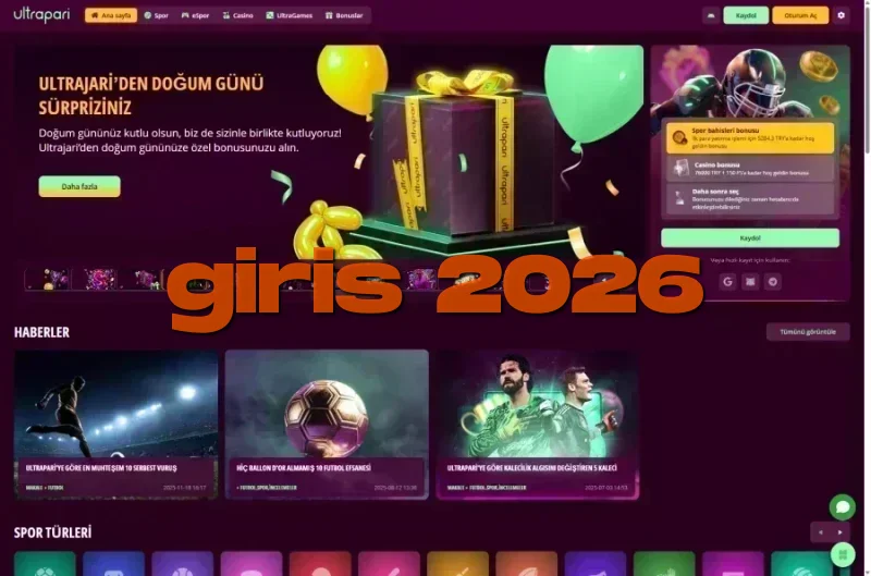 Ultrapari ana sayfa görünümü