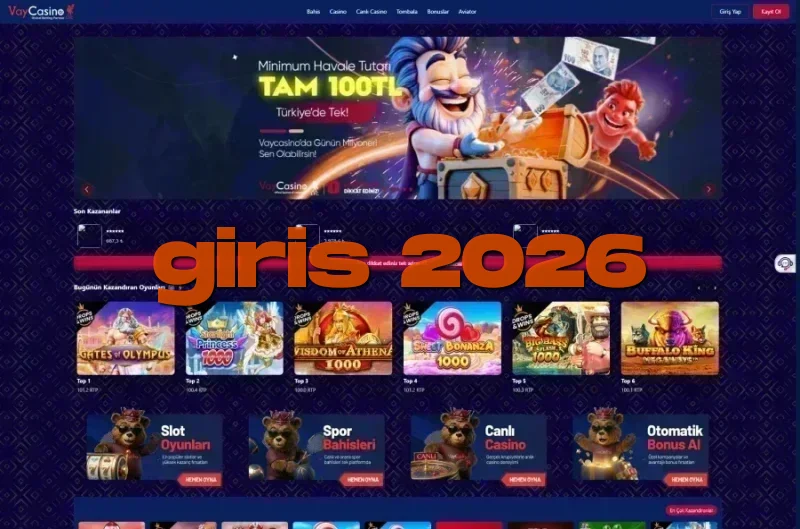 VayCasino ana sayfa görünümü
